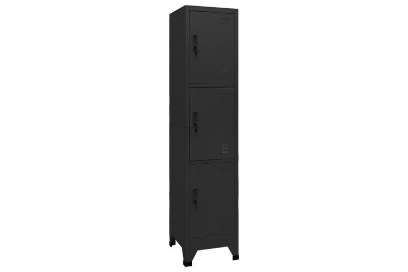 beBasic Förvaringsskåp svart 38x45x180 cm stål - Förvaring - Skåp - Förvaringsskåp - Kontorsskåp - Dokumentskåp