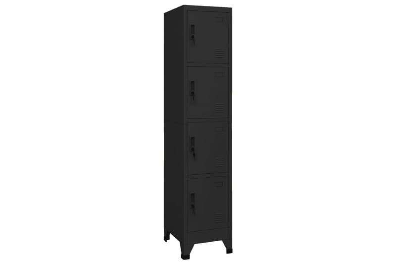 beBasic Förvaringsskåp svart 38x45x180 cm stål - Förvaring - Skåp - Förvaringsskåp - Kontorsskåp - Dokumentskåp