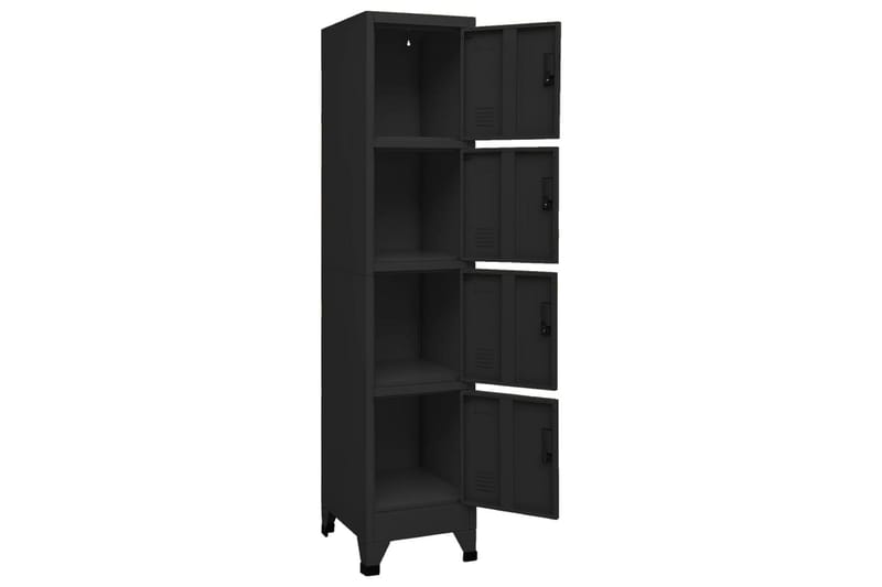 beBasic Förvaringsskåp svart 38x45x180 cm stål - Förvaring - Skåp - Förvaringsskåp - Kontorsskåp - Dokumentskåp
