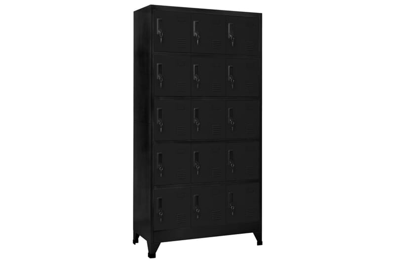 beBasic Förvaringsskåp svart 90x40x180 cm stål - Förvaring - Skåp - Förvaringsskåp - Kontorsskåp - Dokumentskåp