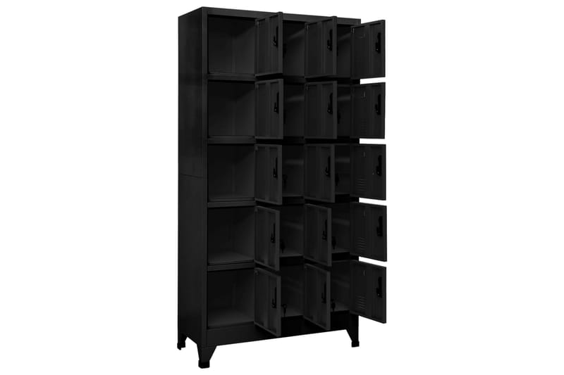 beBasic Förvaringsskåp svart 90x40x180 cm stål - Förvaring - Skåp - Förvaringsskåp - Kontorsskåp - Dokumentskåp