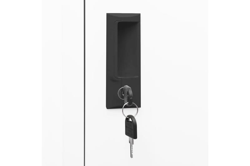 beBasic Förvaringsskåp vit 38x45x180 cm stål - Förvaring - Skåp - Förvaringsskåp - Kontorsskåp - Dokumentskåp