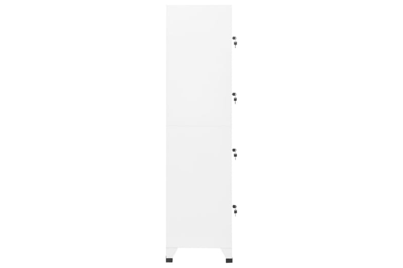 beBasic Förvaringsskåp vit 38x45x180 cm stål - Dokumentskåp