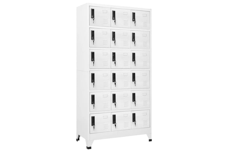beBasic Förvaringsskåp vit 90x40x180 cm stål - Förvaring - Skåp - Förvaringsskåp - Kontorsskåp - Dokumentskåp