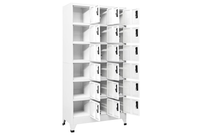 beBasic Förvaringsskåp vit 90x40x180 cm stål - Förvaring - Skåp - Förvaringsskåp - Kontorsskåp - Dokumentskåp