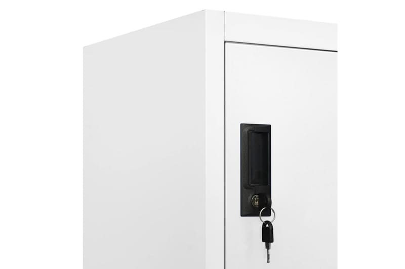 beBasic Förvaringsskåp vit 90x45x180 cm stål - Förvaring - Skåp - Förvaringsskåp - Kontorsskåp - Dokumentskåp