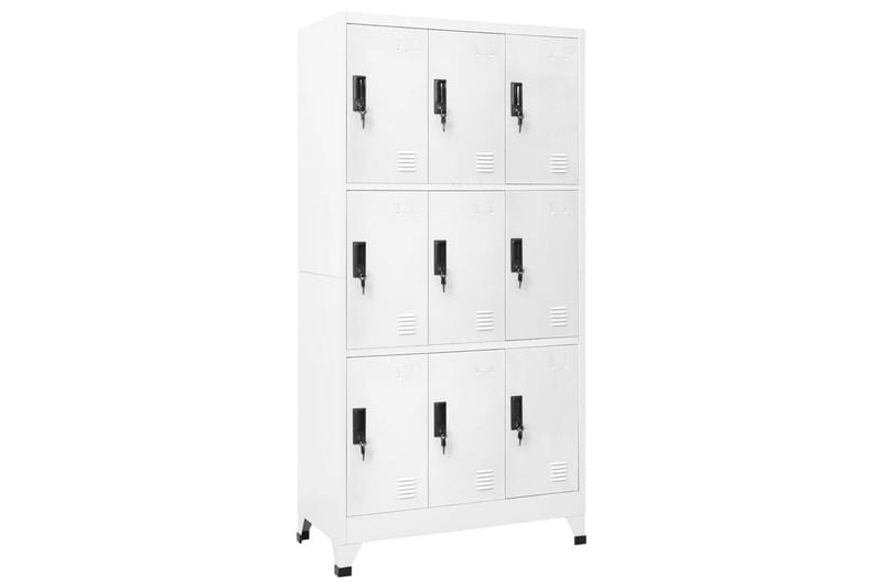 beBasic Förvaringsskåp vit 90x45x180 cm stål - Förvaring - Skåp - Förvaringsskåp - Kontorsskåp - Dokumentskåp
