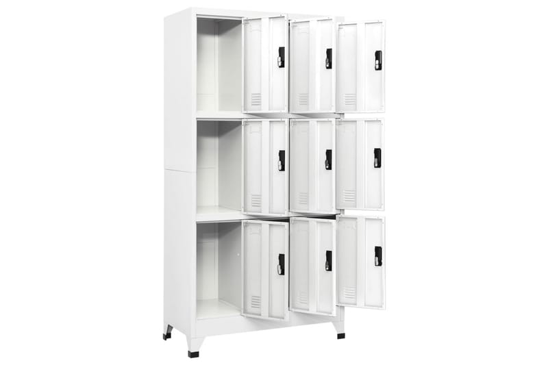 beBasic Förvaringsskåp vit 90x45x180 cm stål - Förvaring - Skåp - Förvaringsskåp - Kontorsskåp - Dokumentskåp