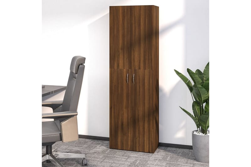 beBasic Kontorsskåp brun ek 60x32x190 cm konstruerat trä - Förvaring - Skåp - Förvaringsskåp - Kontorsskåp - Arkivskåp & hängmappsskåp