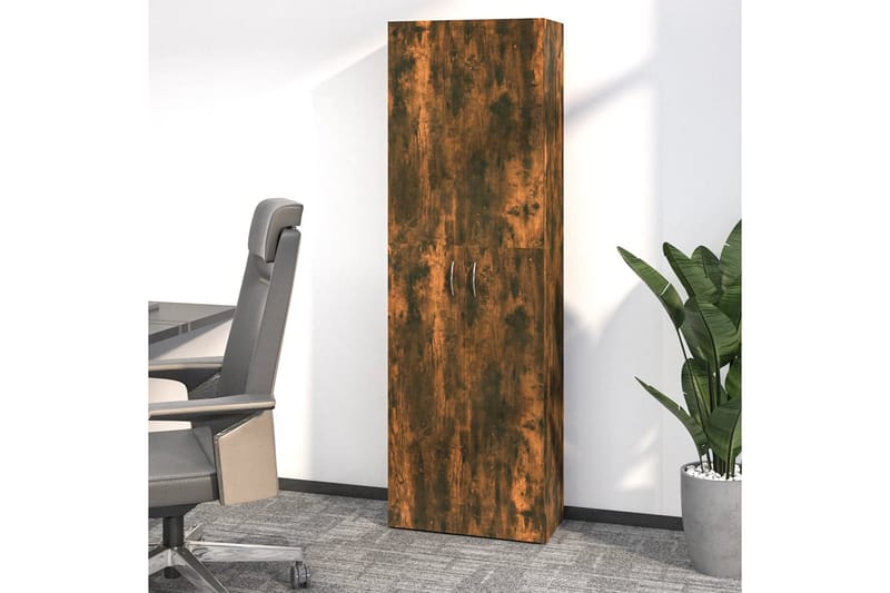 beBasic Kontorsskåp rökfärgad ek 60x32x190 cm konstruerat trä - Förvaring - Skåp - Förvaringsskåp - Kontorsskåp - Arkivskåp & hängmappsskåp