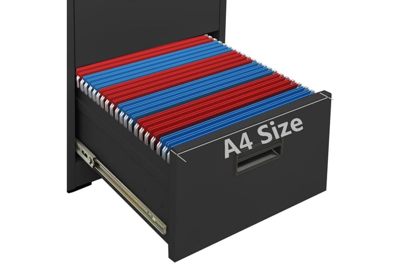 Dokumentskåp antracit 46x62x72,5 cm stål - Antracit - Förvaring - Skåp - Förvaringsskåp - Kontorsskåp - Dokumentskåp