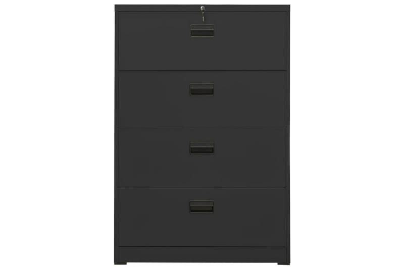 Dokumentskåp antracit 90x46x134 cm stål - Antracit - Förvaring - Skåp - Förvaringsskåp - Kontorsskåp - Dokumentskåp