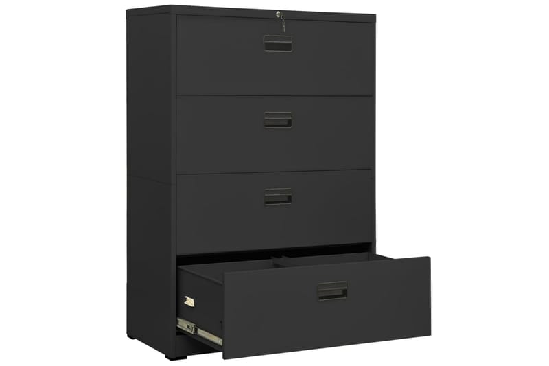 Dokumentskåp antracit 90x46x134 cm stål - Antracit - Förvaring - Skåp - Förvaringsskåp - Kontorsskåp - Dokumentskåp