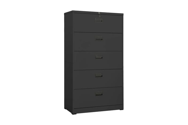 Dokumentskåp antracit 90x46x164 cm stål - Antracit - Förvaring - Skåp - Förvaringsskåp - Kontorsskåp - Dokumentskåp