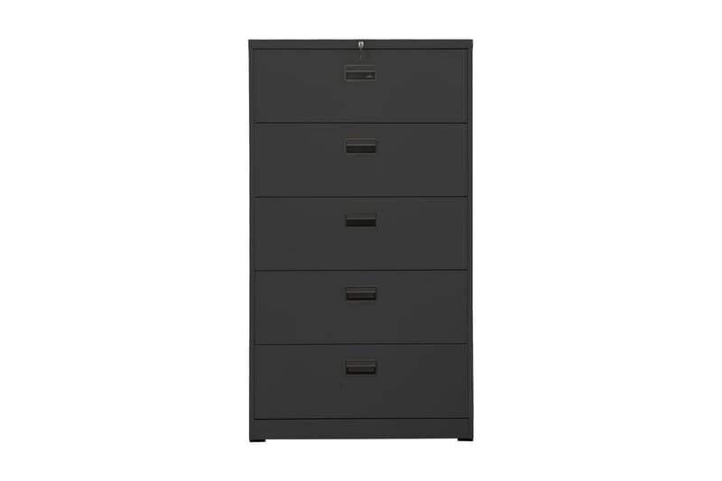 Dokumentskåp antracit 90x46x164 cm stål - Antracit - Förvaring - Skåp - Förvaringsskåp - Kontorsskåp - Dokumentskåp