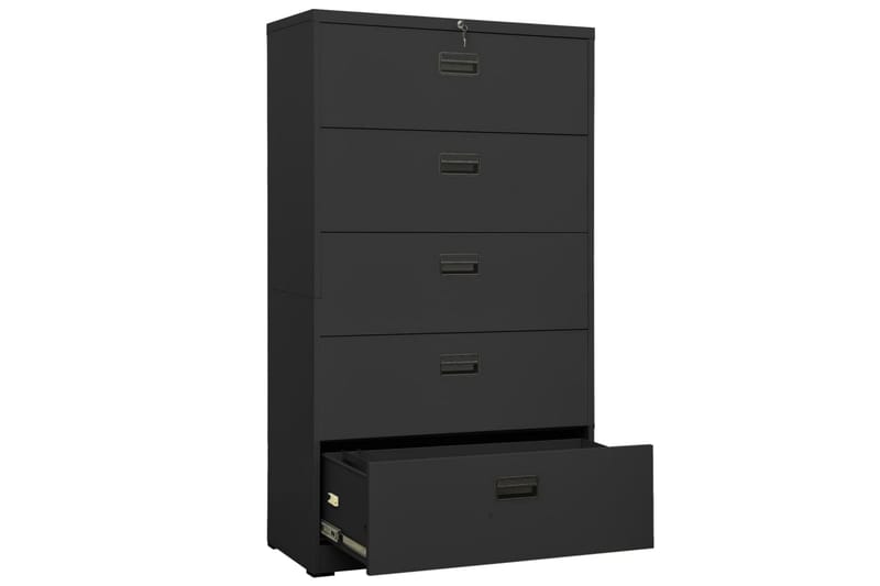 Dokumentskåp antracit 90x46x164 cm stål - Antracit - Förvaring - Skåp - Förvaringsskåp - Kontorsskåp - Dokumentskåp