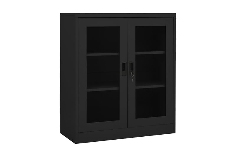 Dokumentskåp antracit 90x40x105 cm stål - Dokumentskåp