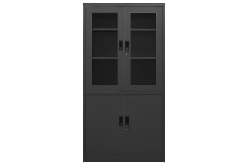 Dokumentskåp antracit 90x40x180 cm stål - Grå - Förvaring - Skåp - Förvaringsskåp - Kontorsskåp - Dokumentskåp