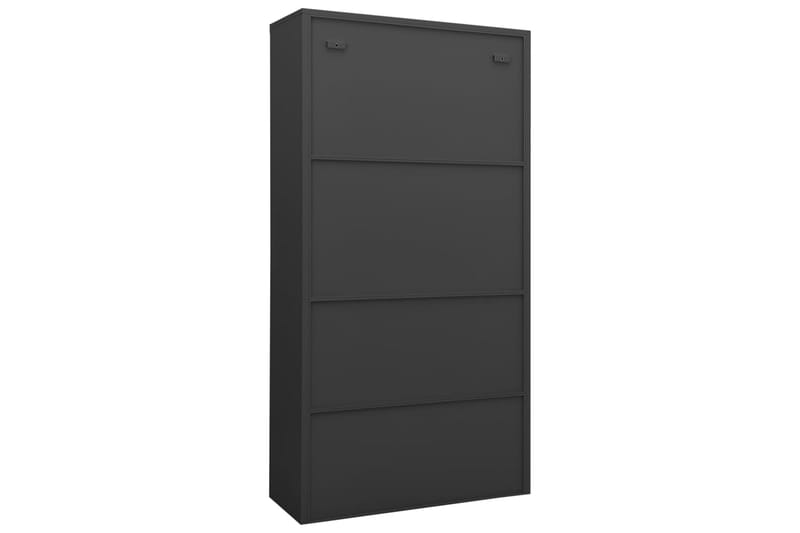 Dokumentskåp antracit 90x40x180 cm stål - Grå - Förvaring - Skåp - Förvaringsskåp - Kontorsskåp - Dokumentskåp
