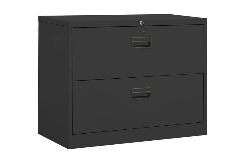 Dokumentskåp antracit 90x46x72,5 cm stål - Dokumentskåp