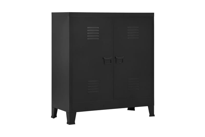 Dokumentskåp industriell svart 90x40x100 cm stål - Svart - Förvaring - Skåp - Förvaringsskåp - Kontorsskåp - Dokumentskåp