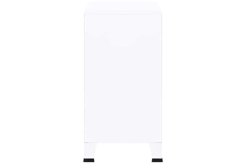 Dokumentskåp industriell vit 75x40x80 cm stål - Vit - Förvaring - Förvaringsmöbler - Byrå
