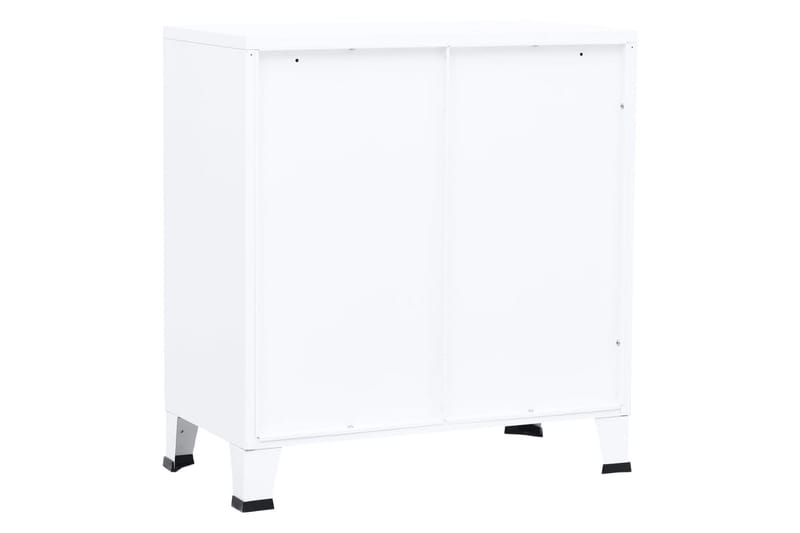 Dokumentskåp industriell vit 75x40x80 cm stål - Vit - Förvaring - Förvaringsmöbler - Byrå