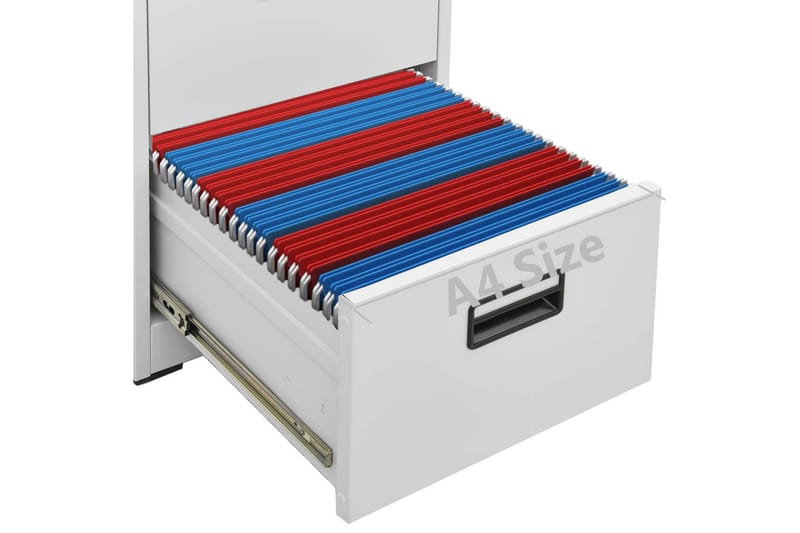 Dokumentskåp ljusgrå 46x62x133 cm stål - Grå - Förvaring - Skåp - Förvaringsskåp - Kontorsskåp - Dokumentskåp