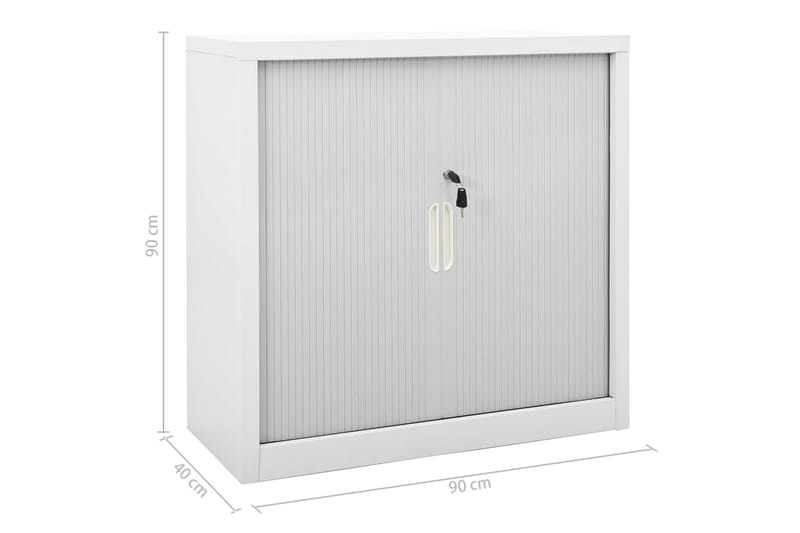 Dokumentskåp med skjutdörr grå 90x40x90 cm stål - Grå - Förvaring - Skåp - Förvaringsskåp - Kontorsskåp - Dokumentskåp
