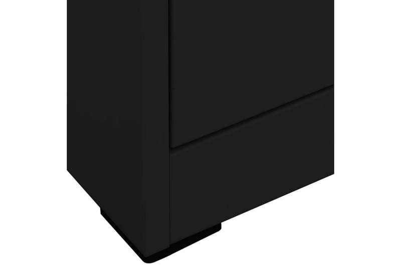 Dokumentskåp svart 46x62x72,5 cm stål - Svart - Dokumentskåp