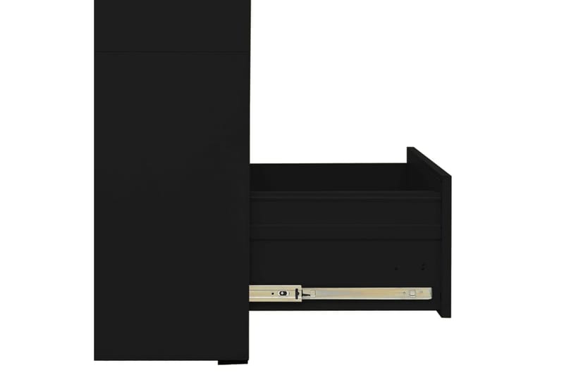 Dokumentskåp svart 46x62x72,5 cm stål - Svart - Förvaring - Skåp - Förvaringsskåp - Kontorsskåp - Dokumentskåp