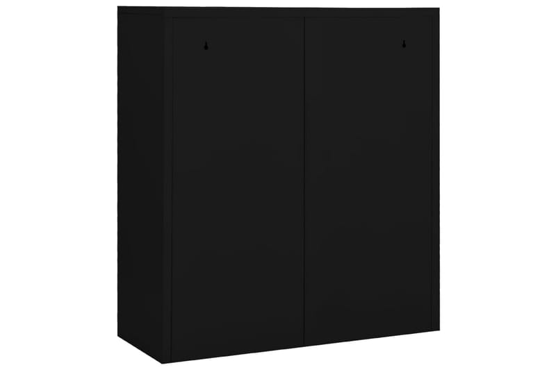 Dokumentskåp svart 90x40x102 cm stål - Svart - Förvaring - Skåp - Förvaringsskåp - Kontorsskåp - Dokumentskåp