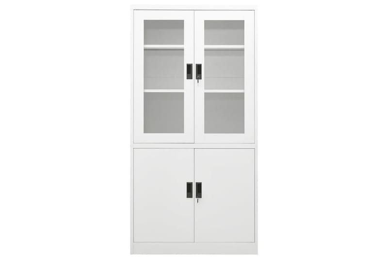Dokumentskåp vit 90x40x180 cm stål - Vit - Förvaring - Skåp - Förvaringsskåp - Kontorsskåp - Dokumentskåp