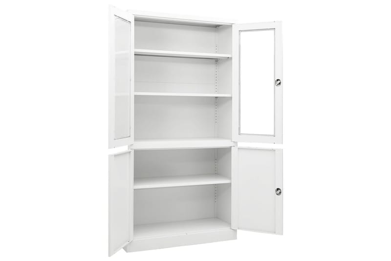 Dokumentskåp vit 90x40x180 cm stål - Vit - Förvaring - Skåp - Förvaringsskåp - Kontorsskåp - Dokumentskåp