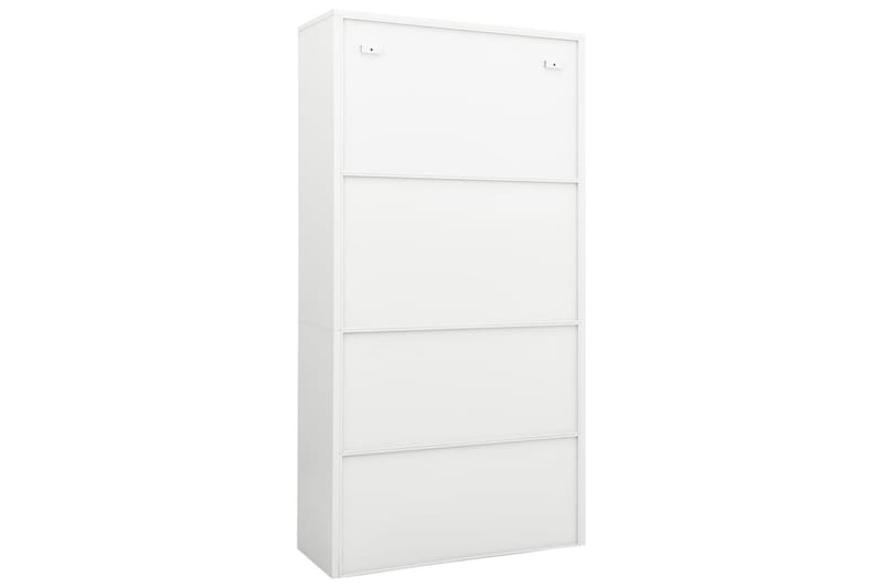 Dokumentskåp vit 90x40x180 cm stål - Vit - Förvaring - Skåp - Förvaringsskåp - Kontorsskåp - Dokumentskåp