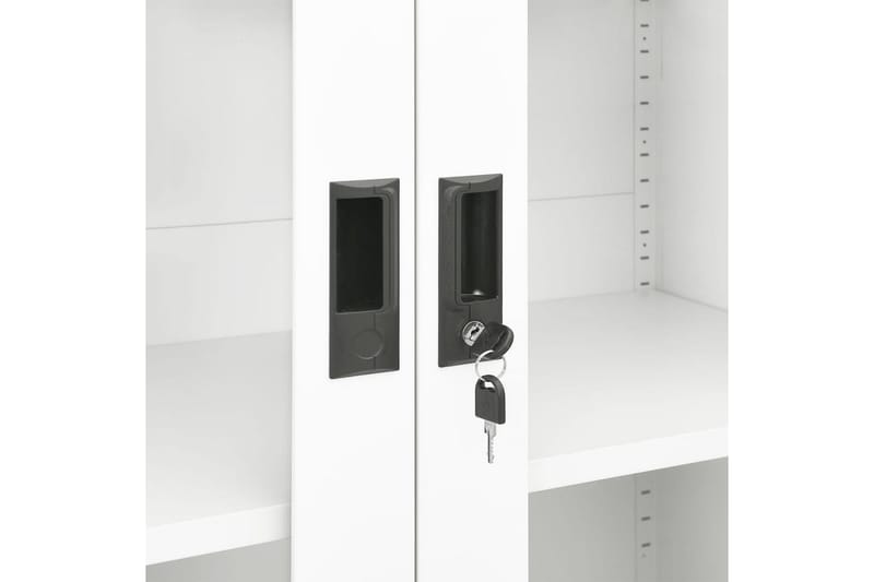 Dokumentskåp vit 90x40x180 cm stål - Vit - Förvaring - Skåp - Förvaringsskåp - Kontorsskåp - Dokumentskåp