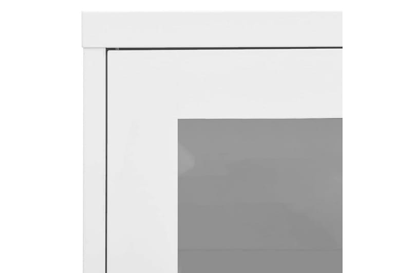 Dokumentskåp vit 90x40x70 cm stål - Vit - Dokumentskåp
