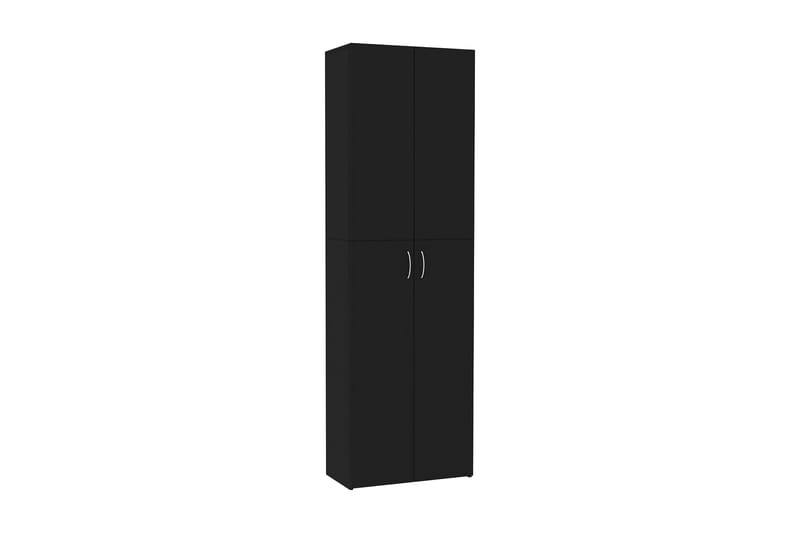 Kontorsskåp svart 60x32x190 cm spånskiva - Svart - Förvaring - Skåp - Förvaringsskåp - Kontorsskåp - Dokumentskåp