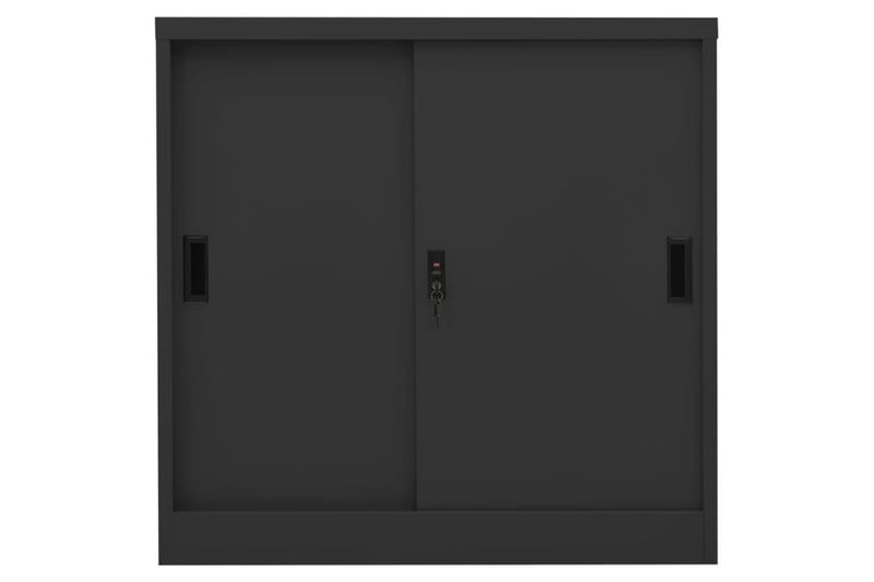 Dokumentskåp med skjutdörr antracit 90x40x90 cm stål - Antracit - Förvaring - Skåp - Förvaringsskåp - Kontorsskåp - Dokumentskåp