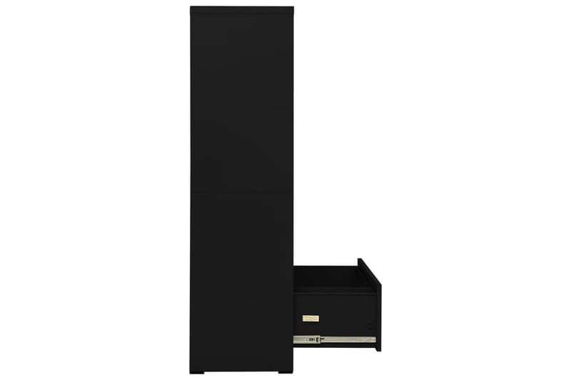 Dokumentskåp svart 90x46x164 cm stål - Svart - Dokumentskåp