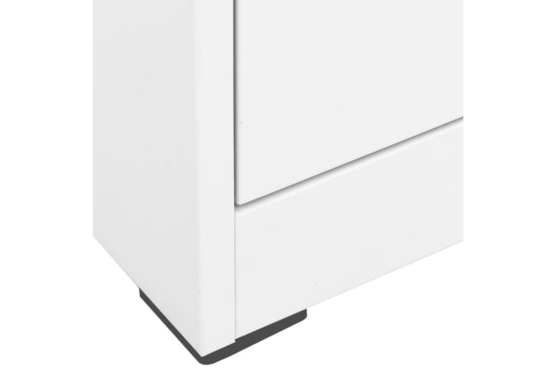 Dokumentskåp vit 90x46x134 cm stål - Vit - Förvaring - Skåp - Förvaringsskåp - Kontorsskåp - Dokumentskåp