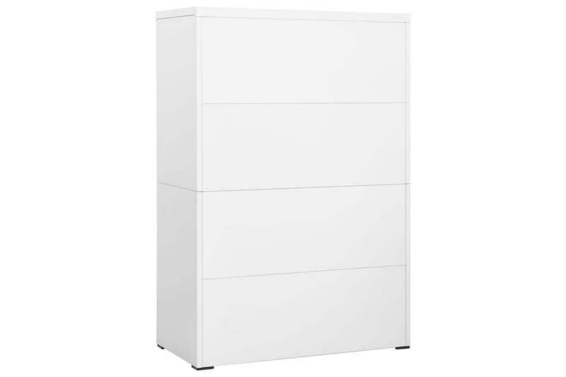 Dokumentskåp vit 90x46x134 cm stål - Vit - Förvaring - Skåp - Förvaringsskåp - Kontorsskåp - Dokumentskåp