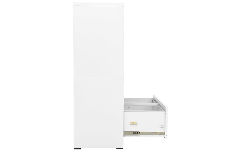 Dokumentskåp vit 90x46x134 cm stål - Vit - Förvaring - Skåp - Förvaringsskåp - Kontorsskåp - Dokumentskåp