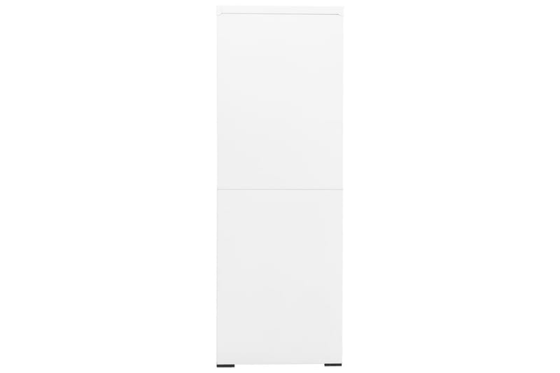 Dokumentskåp vit 90x46x134 cm stål - Vit - Dokumentskåp