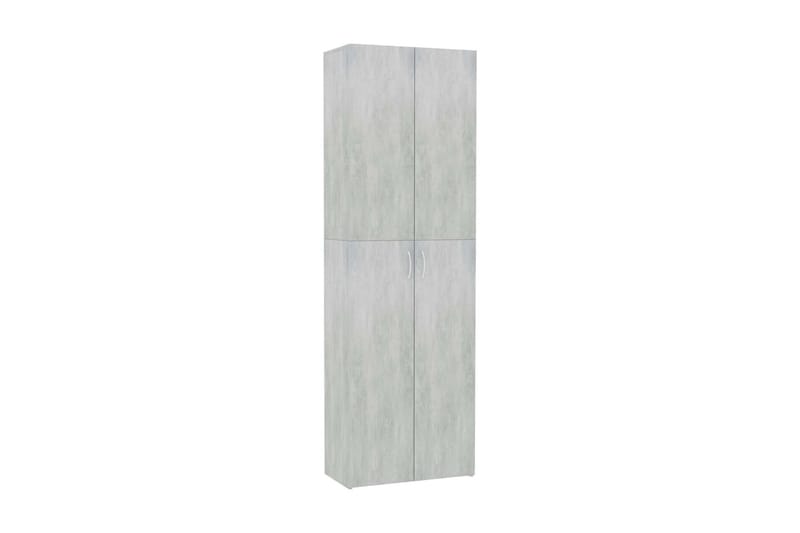 Kontorsskåp betonggrå 60x32x190 cm spånskiva - Dokumentskåp