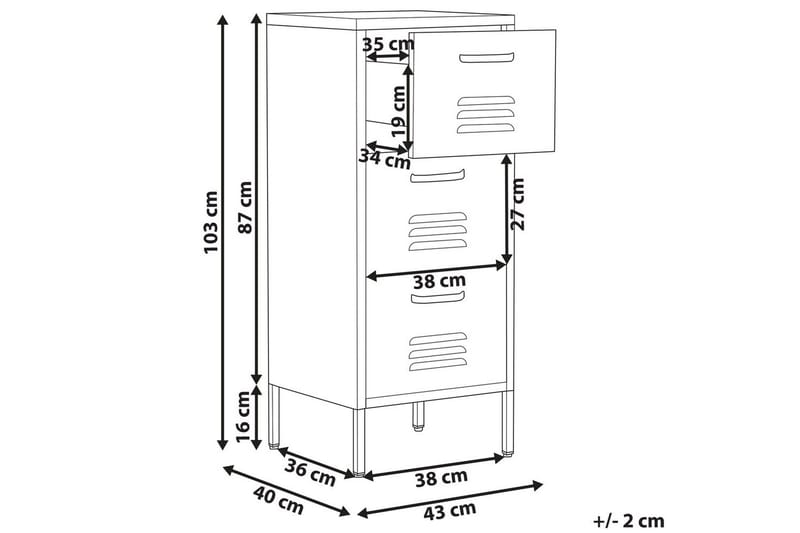 Kontorsskåp Wostok Vit - Vit - Förvaring - Skåp - Förvaringsskåp - Kontorsskåp - Arkivskåp & hängmappsskåp