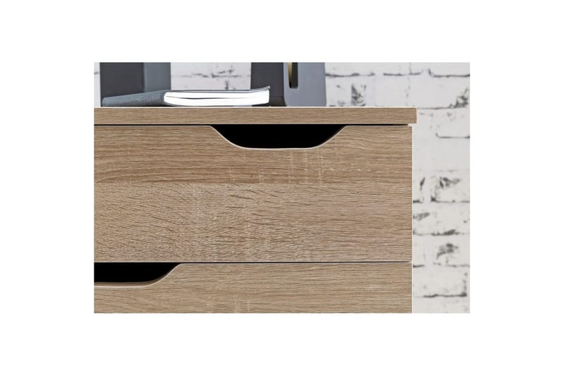 Rullkontejner Wohnling 4 lådor i foliebelagd spånskiva med hjul, modern - Förvaring - Kontorsförvaring - Hurtsar