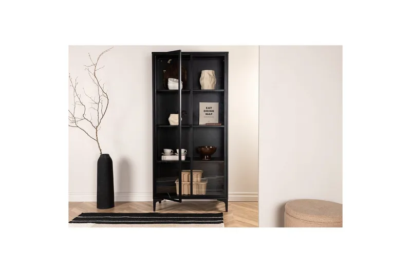 Skåp Piring - Svart - Förvaring - Skåp - Vitrinskåp