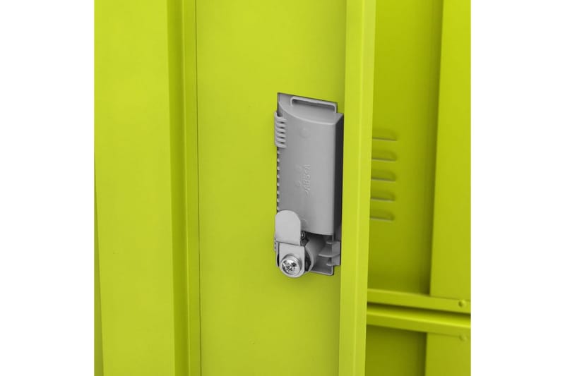 Förvaringsskåp ljusgrå och grön 90x45x92,5 cm stål - Grå - Skåp - Klädskåp & omklädningsskåp