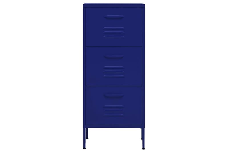 Förvaringsskåp marinblå 80x35x101,5 cm stål - Blå - Förvaring - Skåp